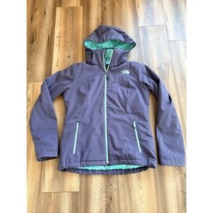 The North Face Softshell Winter Coat Jacket Women's Medium Purple Teal Full Zip